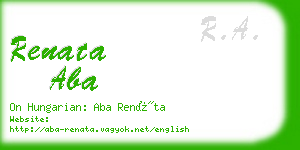 renata aba business card